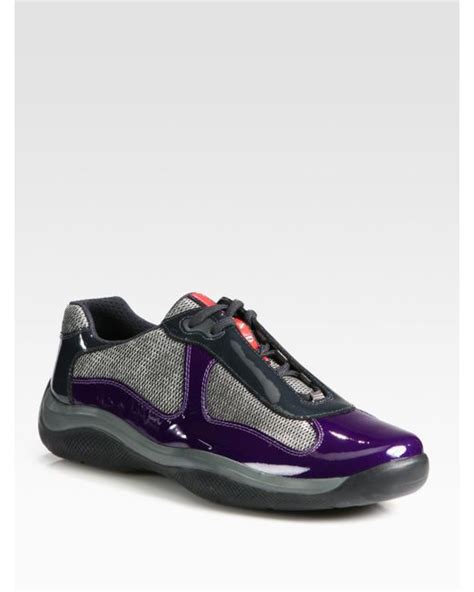 prada americas cup sneakers purple